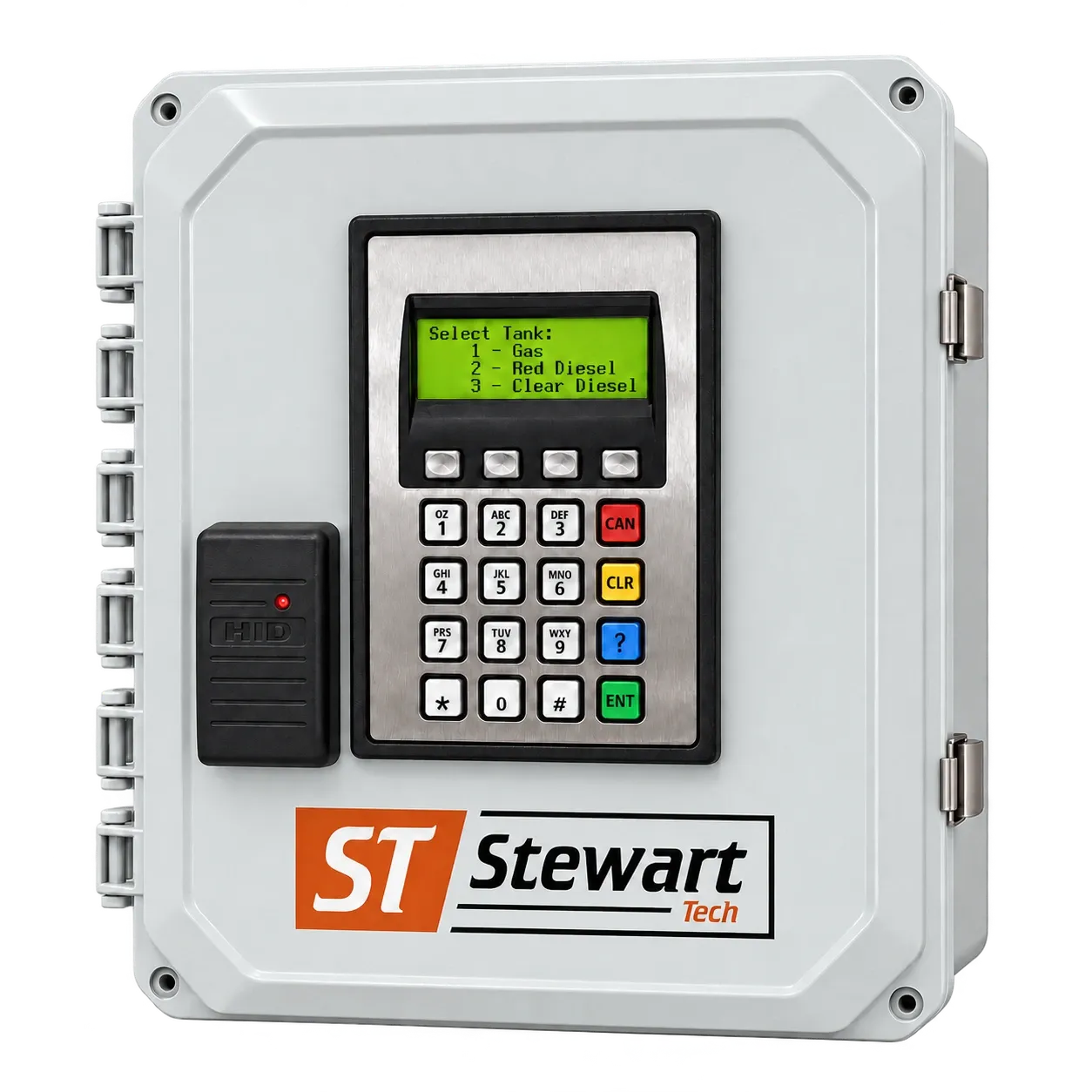 The ST100 fuel station with its RFID reader.